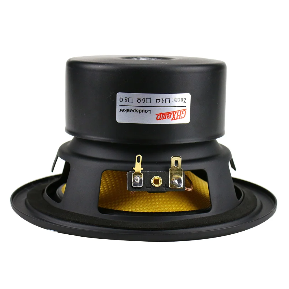 GHXAMP 5.25 inch 148mm Yellow Fiber glass Mid-Bass Speaker Unit 4Ohm 40W-100W Home Theater Mediant Woofer Bookshelf DIY 1pc