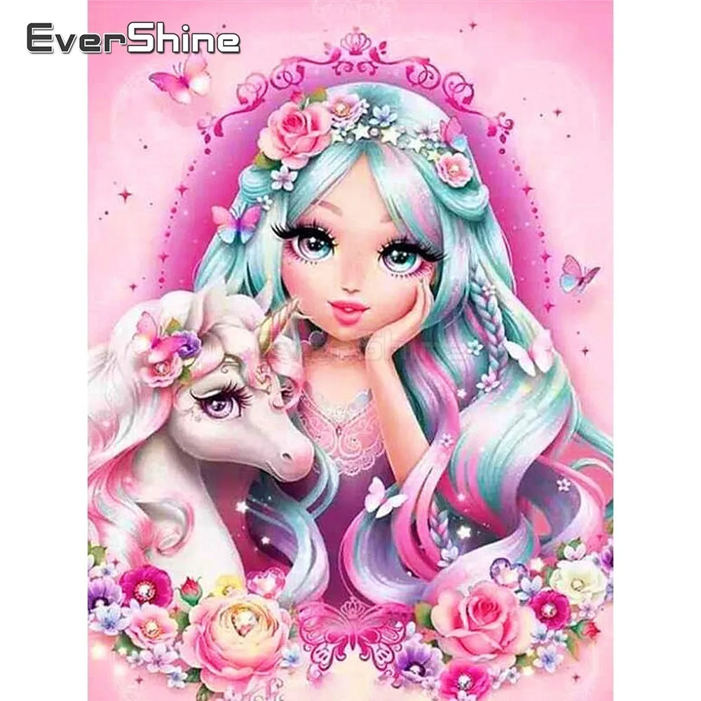 EverShine Алмазная вышивка девушка 5D алмазная картина полная дрель квадратная