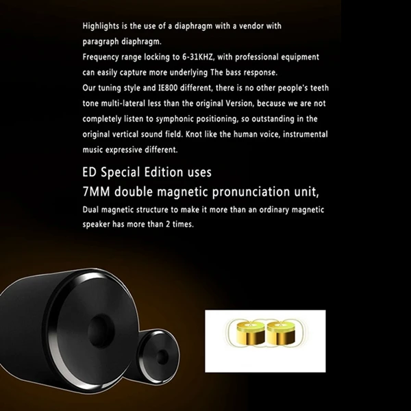 Original kz-EDR1 Earphone In-Ear Metal magic sound bass headset Special Use Earburd With MIc or Not Decide on you for smartphone (3)