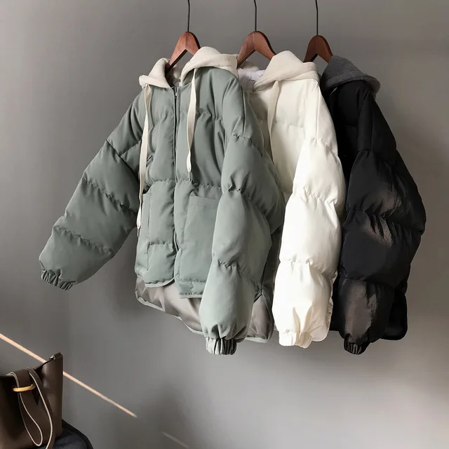 Flash Promo Mooirue Winter Autumn Parka Korean Coat Jacket Woman Solid Short Cotton Thickening Hooded Solid Female Loose White Coat Flash Promo Mooirue Winter Autumn Parka Korean Coat Jacket Woman Solid Short Cotton Thickening Hooded Solid Female Loose White Coat