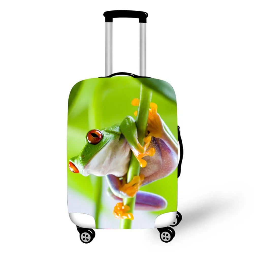 3D Frogs and fish pattern print travel luggage suitcase protective
