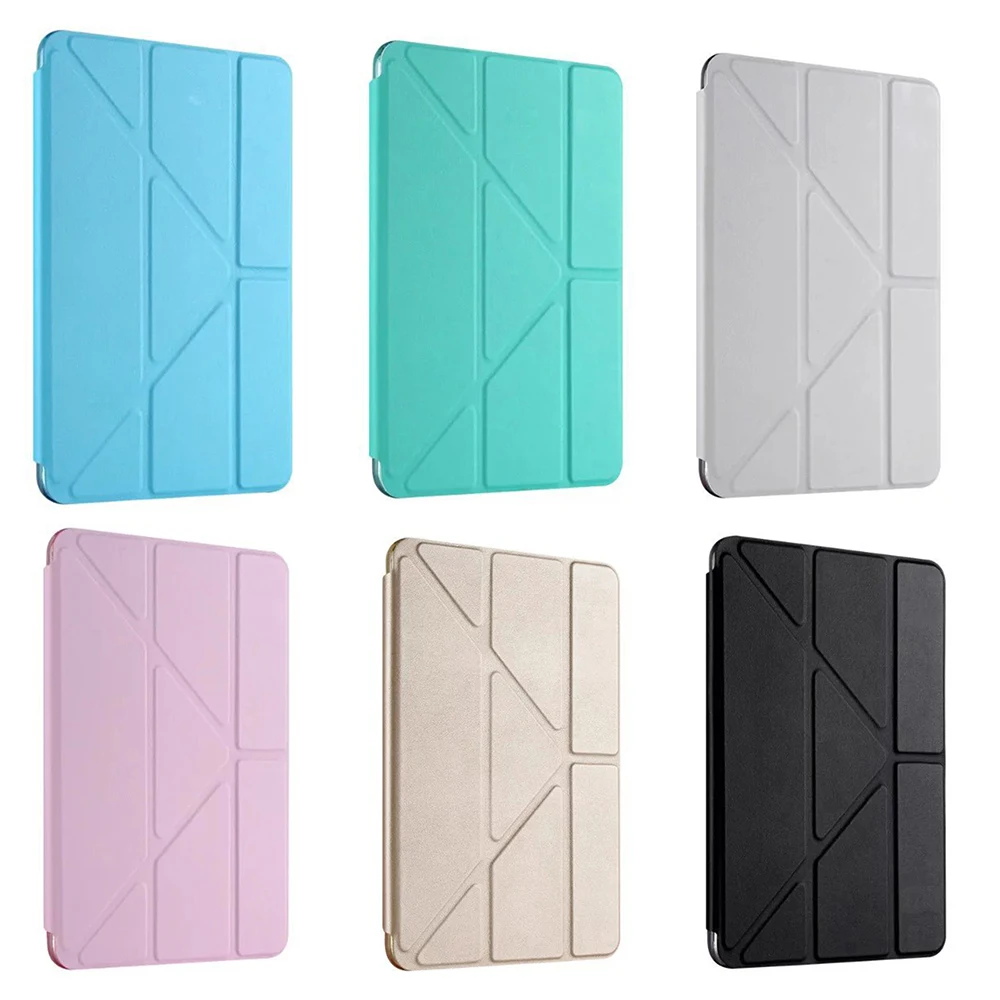 

For ipad 10.5 Ultra-Thin Protective Cover Folding Soft silicone bottom + PU leather case smart protective cover 6 Colors