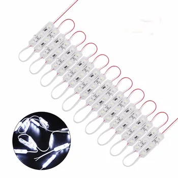 

100PCS Waterproof Super Bright Led Module Strip Lights White, 53FT DC12V 3 LED Module White for Letter Sign Advertising ST205