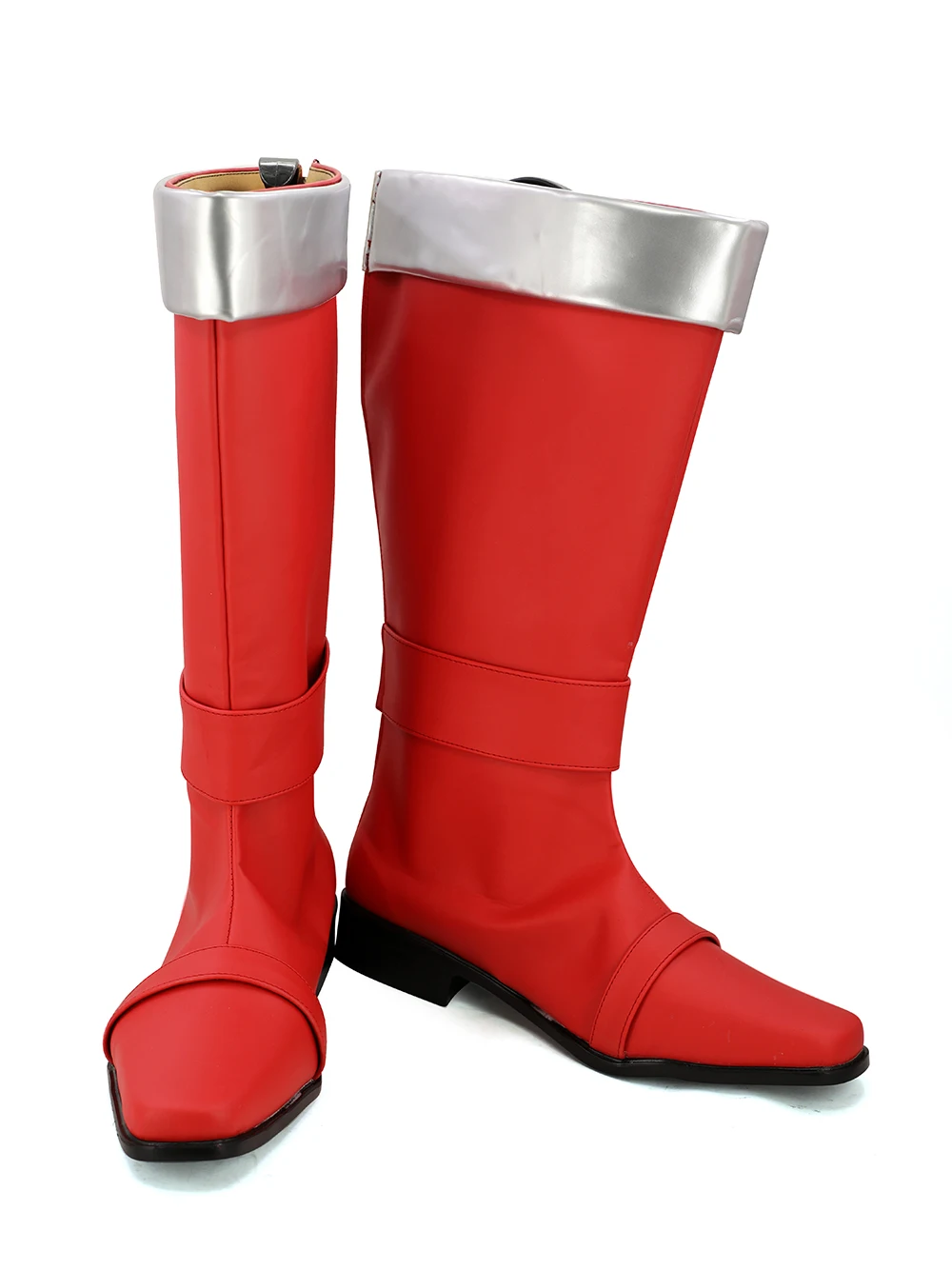 Uchu Sentai Kyuranger Space Squadron Nine Ranger Kyu Red Cosplay Boots Red Shoes Custom Made Any Size (3)