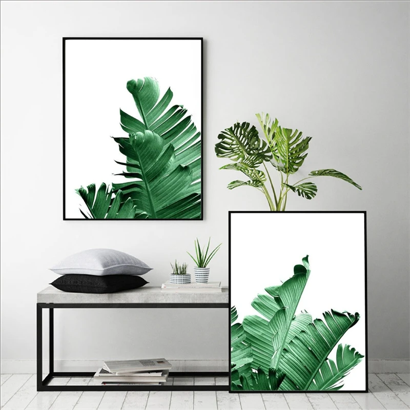 Banana Leaf Print Poster Home Decor