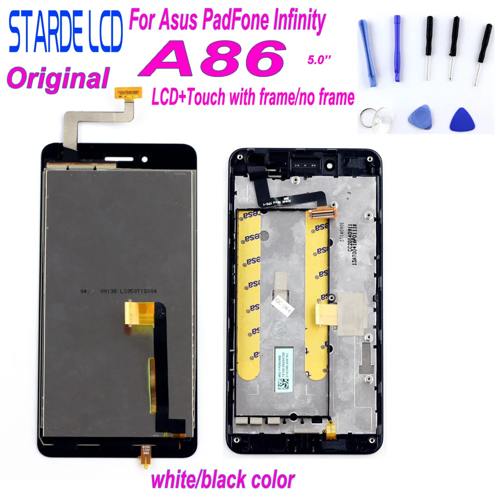 

STARDE Replacement LCD for Asus PadFone Infinity A86 LCD Display Touch Screen Digitizer Assembly Frame 5"