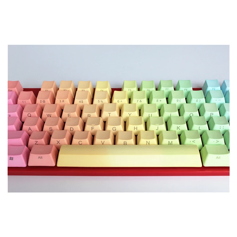 87 клавиш Радужный OEM профиль брелки Cherry MX Переключатель PBT колпачки радий valture с боковой печатью для механической клавиатуры