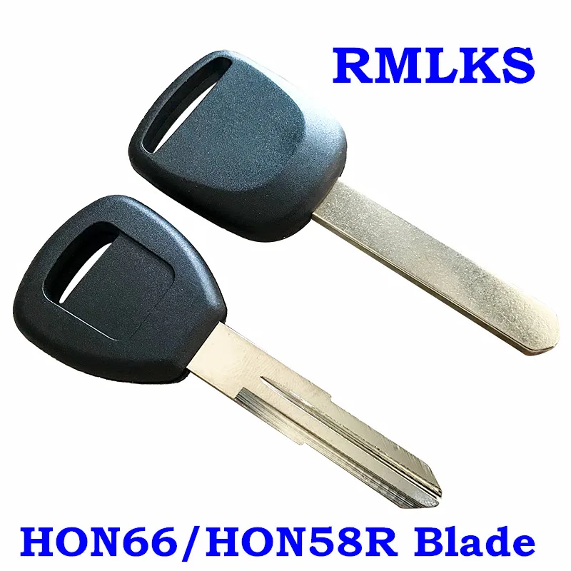 

RMLKS Transponder Key Blank HON66 Blade Chip Key Shell For Car Key Cover HON58R Blade Remote Key Fob