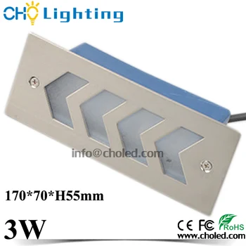 

10PCS/LOT 170*70mm Led Wall Corner Lamp 3W LED Recessed Step Stair Light Waterproof Basement Porch Pathway Lamp