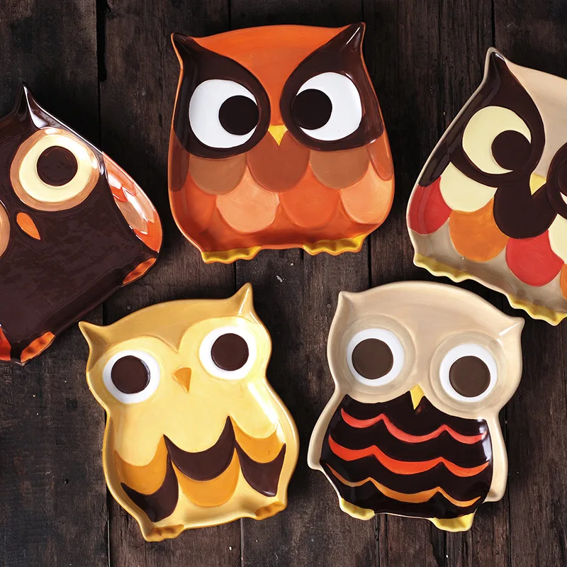 2017 Toddler Baby Kids Child Feeding Lid Training Bowl with Spoon Cartoon Cartoon owl shape Baby Feeding Ceramic Tableware Plat 2017 Toddler Baby Kids Child Feeding Lid Training Bowl with Spoon Cartoon Cartoon owl shape Baby Feeding Ceramic Tableware Plat