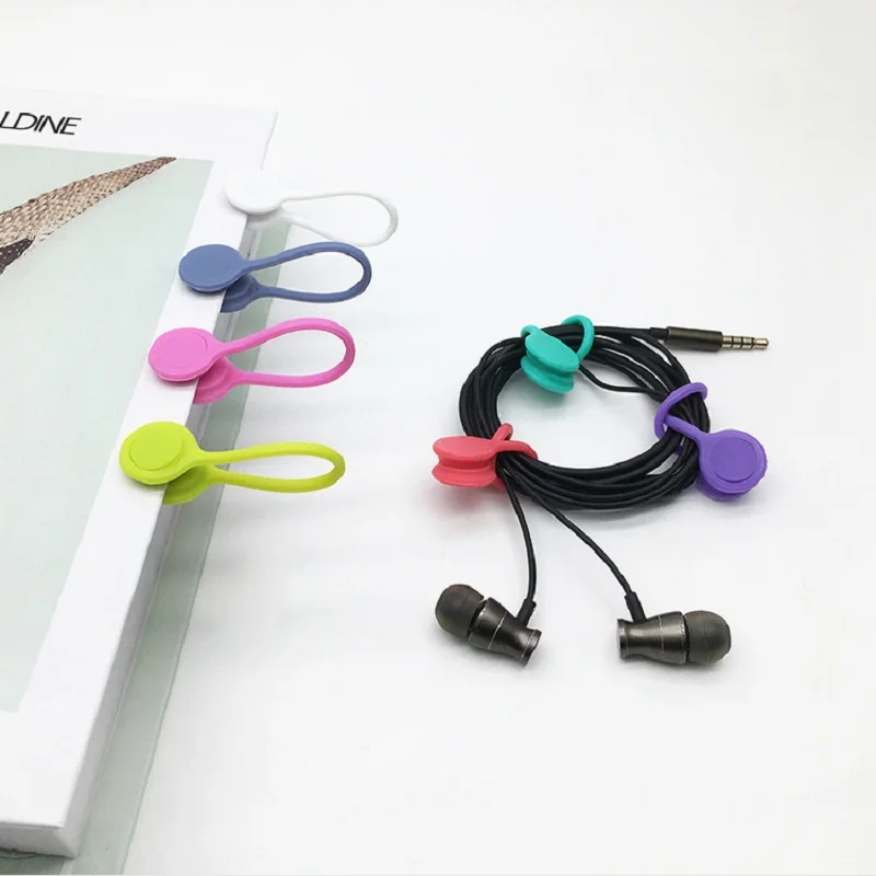 

3Pcs/Pack Earphone Cord Winder Cable Holder Organizer Clips Multi Function Durable Magnet Headphones Winder Cables Drop Shipping