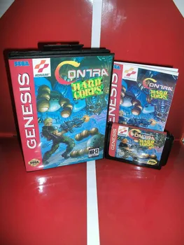 

Contra Hard Corps Game cartridge with Box and Manual 16 bit MD card for Sega Mega Drive for Genesis