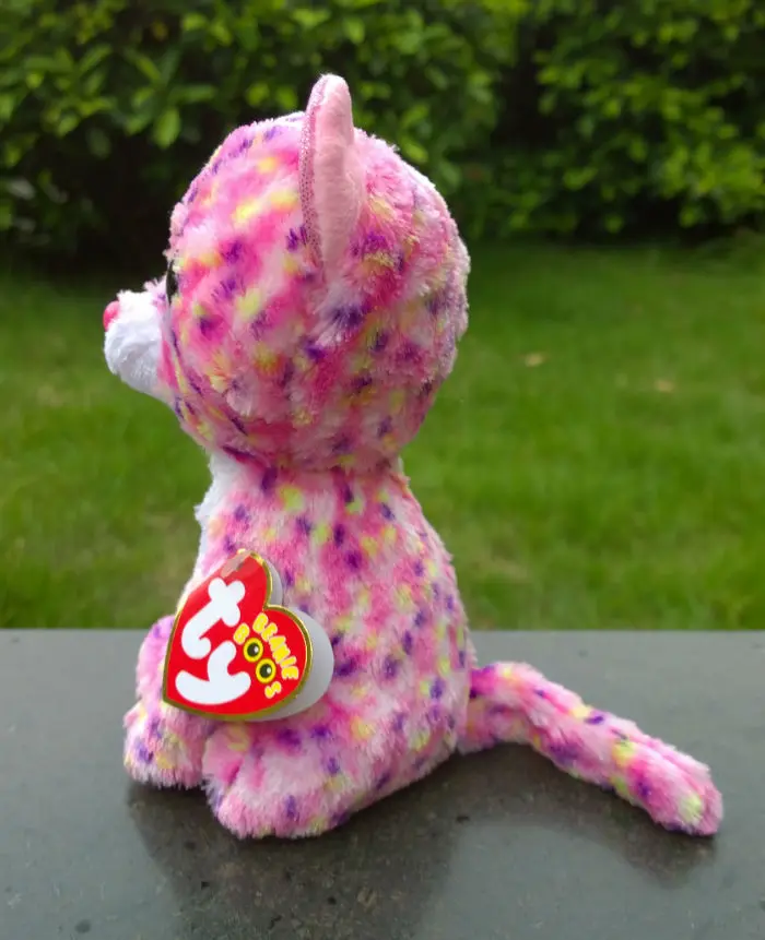 purple beanie baby with rose