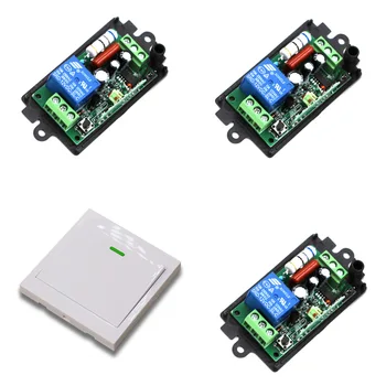 

110V Wireless Remote Control Switch Radio Switch 10A 1CH Receiver Relay Wall Transmitter For Light Motor Gate 315/433Mhz