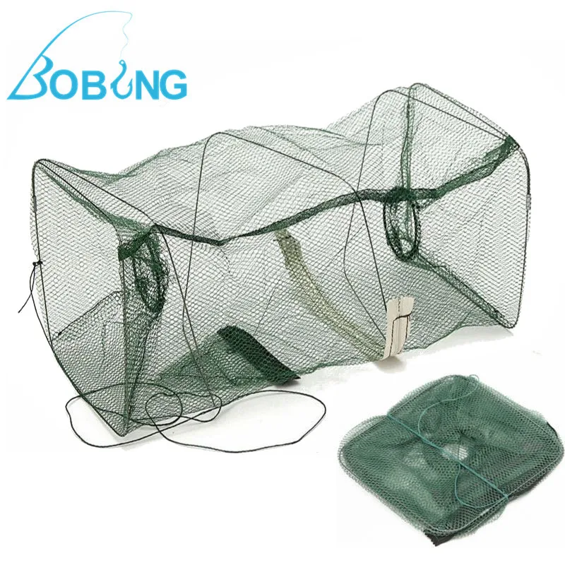 

Bobing 1 x Fishing Bait Trap Fish Net Portable Foldable Casting Dip Cage for Catching Crab Minnow Crawdad Shrimp Fishing Tackle