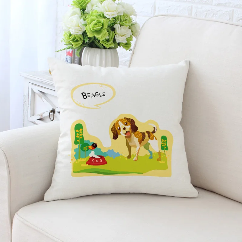 45x45 سنتيمتر جميل الكرتون الحيوانات أغطية مطبوعة للوسائد المنزل مكتب الزخرفية المخدة مقعد أريكة سيارة وسادة الخصر يغطي BZ108