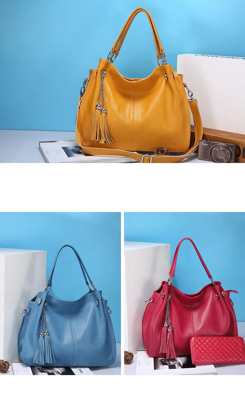 tassel women leather handbags (2)