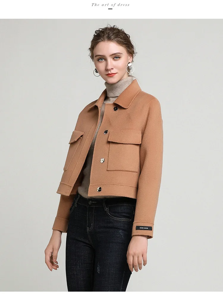 Шерстяное пальто женский демисезонный куртка женская одежда 2019 Корейский Элегантный шерстяные пальто и куртки топы корректирующие Casaco