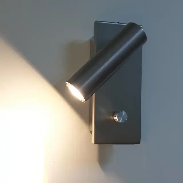 Us 43 8 36 Off Apextech Dimmable Led Wall Lamp Bedroom Bedside Reading Lights Knob Dimmer Switch Recessed Wall Mounted Night Light For Hotel In Led