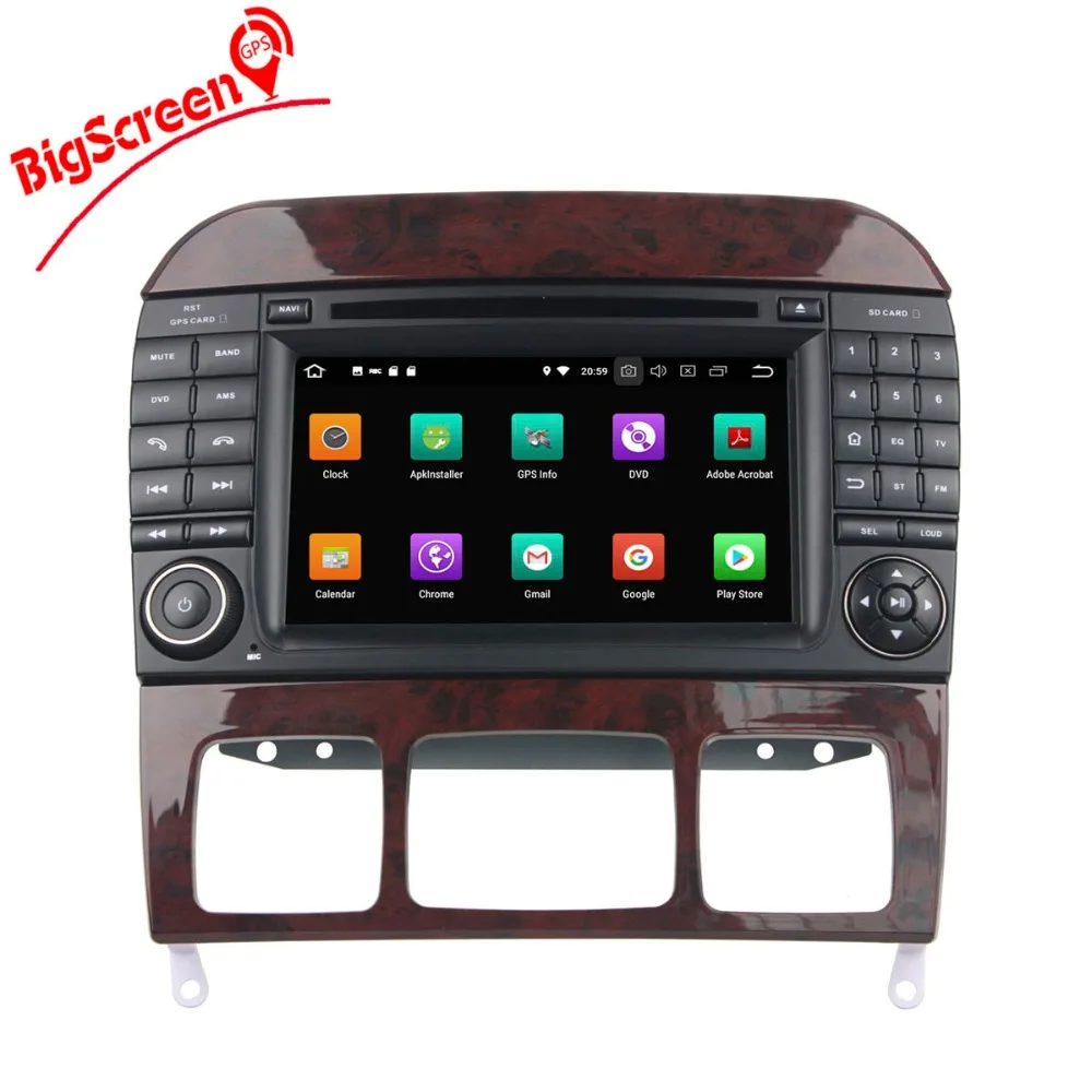 Discount 2 Din Android 8.0 RAM 4GB+32GB 8 Core Car Radio GPS Navi For Mercedes Benz S-Class W220 S280 S320 S350 Radio Wifi DAB+BT stereo 1