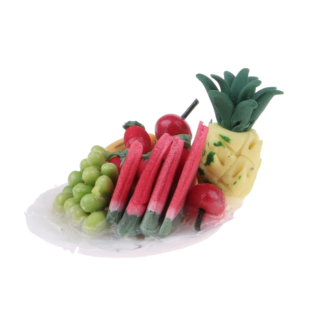 Миниатюрная тарелка для фруктов в фарфоровой тарелке модель продуктов