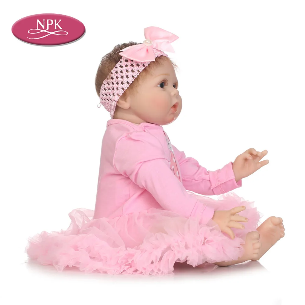 NPK 55CM Soft Cotton Body Reborn Baby DOll Silicone Lifelike Babies Pink Princess Girl Dolls Bebe Alive Fashion Birthday Gifts (4)