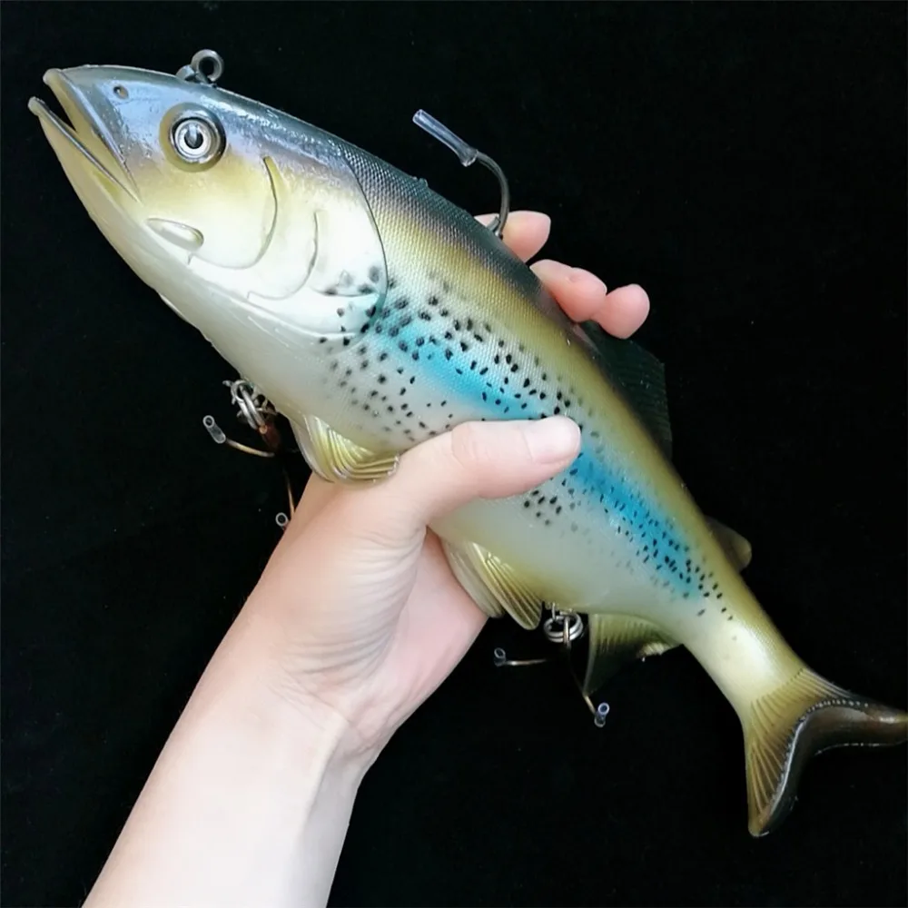 

Swolfy 1PCS 30cm Sea Fishing Big Size Simulate Soft Fishing Lure Artificial Baits Peche Swimbait Crank Bait Pesca