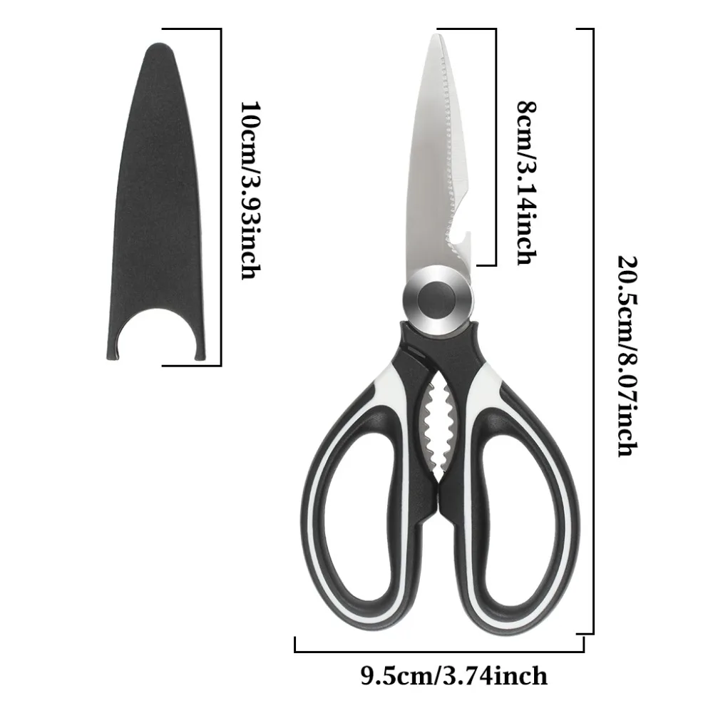 Kitchen Shears Heavy Duty Stainless Steel Multipurpose Ultra Sharp Kitchen Scissors for Chicken Vegetable Seafood Bones (2)