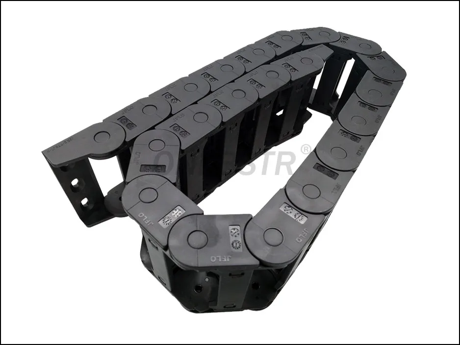JFLO 1 Meter 25x77mm Bridge Open on Both Sides CNC Router Cable Chain  Wire Carrier Cable Drag Chain with end Joints Tanks chain 9