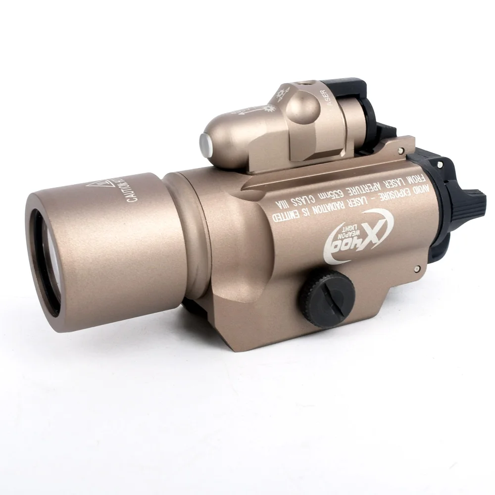 US $68.90 WIPSON X400 LED Flashlight Tactical Light Weapon Handgun Light With Red Laser Sight For Pistol For Hunting