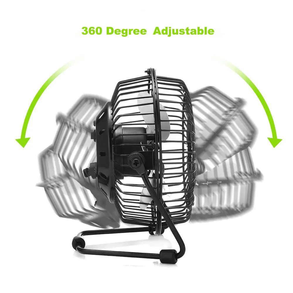 Ingelon USB Fan Mini portable Fans Table Desk Personal Black Blue Green gadgets Dropshipping for Notebook (4)