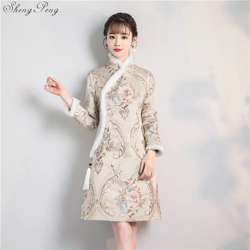 Qipao традиционное китайское восточное платье женское cheongsam сексуальное