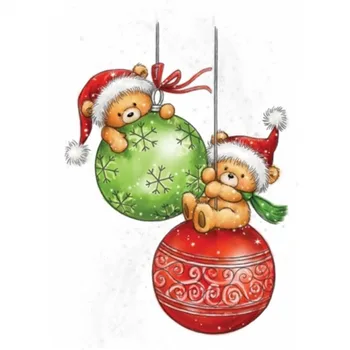 

Christmas bear Transparent Clear Silicone Stamp/Seal for DIY scrapbooking/photo album Decorative clear stamp sheets