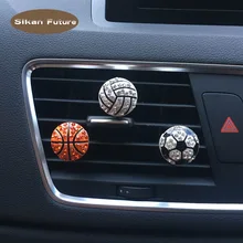 Мультфильм освежитель воздуха автомобиль Стайлинг футбол баскетбол волейбол экспорт аромат автомобильный Кондиционер зажим для вентиляционного отверстия подарок