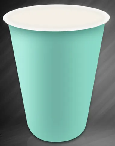 50 шт синий толстый бумажный стаканчик одноразовый кофе чашка молоко чай горячий напиток на вынос упаковочные стаканчики с крышками - Цвет: Cup