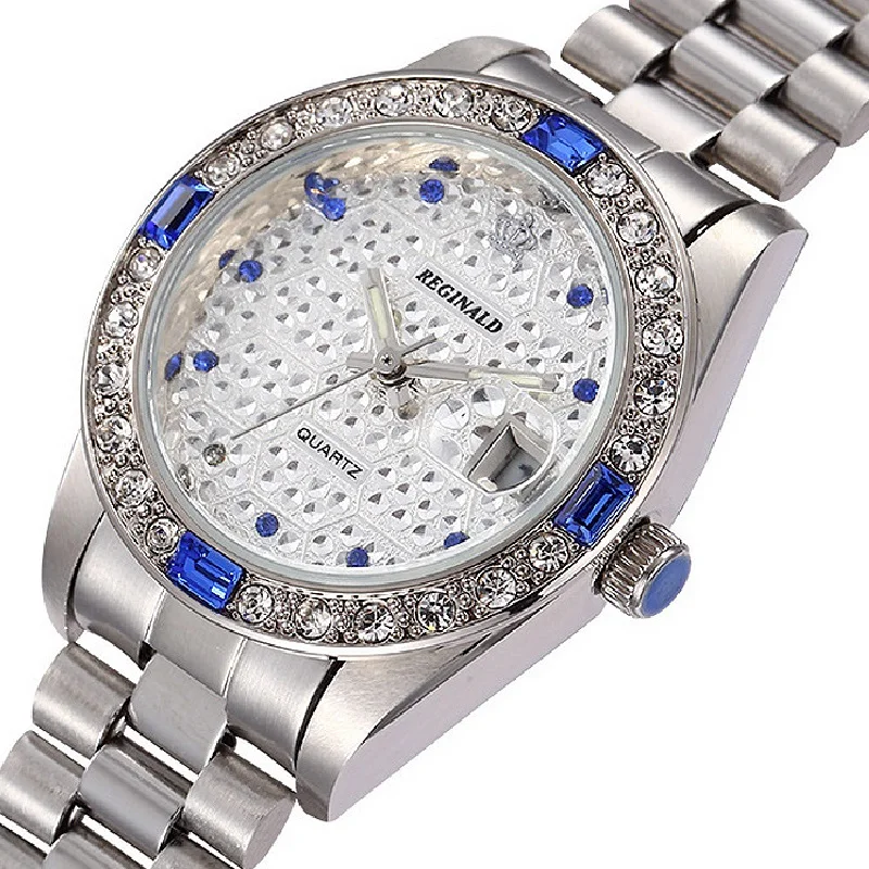 Quality REGINALD Brand Watches Women Top Luxury Full Steel Diamonds Gem