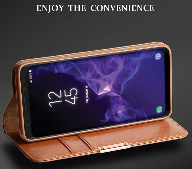 DZGOGO чехол из натуральной коровьей кожи для samsung Galaxy S9 Plus роскошный Магнитный чехол-кошелек