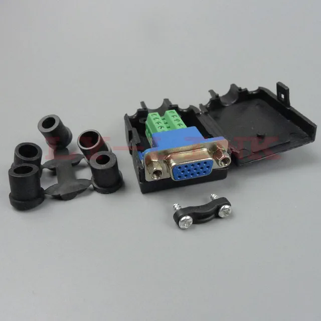 New style 3+6 VGA female Connector back side screw connectors to
