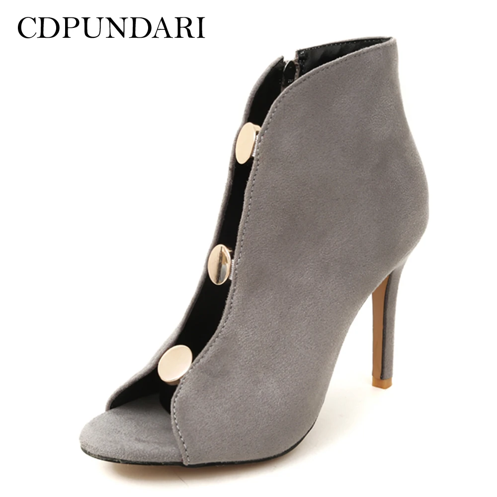 

CDPUNDARI Women High heel Sandals Flock Gladiator Sandals summer shoes woman