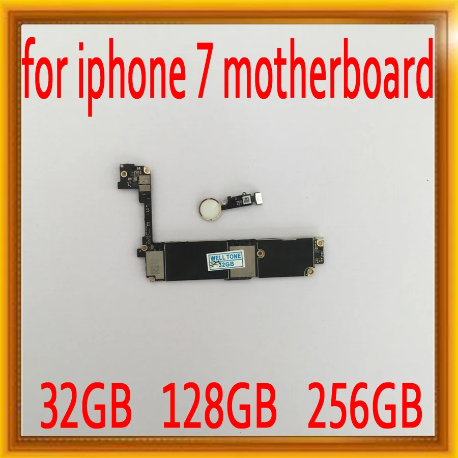 

32gb / 128gb / 256gb Original unlocked for iPhone 7 Motherboard with Touch ID,for iphone 7 Logic Boards with Chips