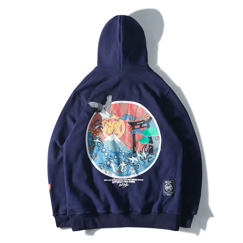 2019 Japanese Embroidered Cranes Fleece Hoodies Streetwear Men Women 2019 Hip Hop Casual Pullover Sweatshirts Pink Navy Blue 2019 Japanese Embroidered Cranes Fleece Hoodies Streetwear Men Women 2019 Hip Hop Casual Pullover Sweatshirts Pink Navy Blue