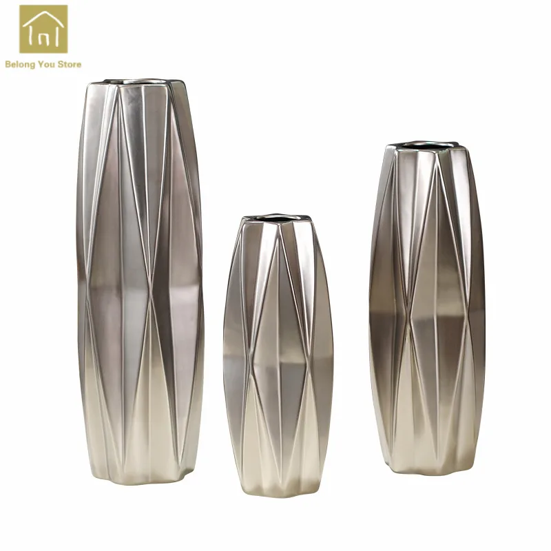 Modern Porcelain Vase Gold Living Room Home Decoration Ornaments Flower