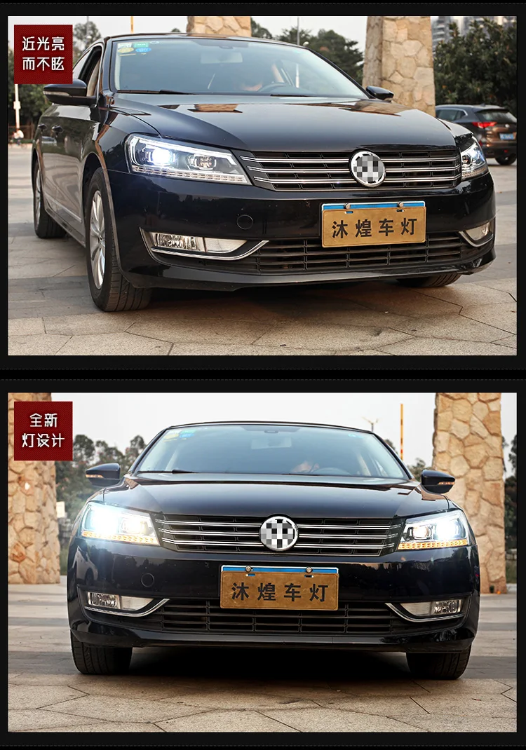 KOWELL автомобильный Стайлинг для VW Passat B7 фары 2011 2012- Америка Passat CC светодиодный фонарь DRL Bi Xenon объектив Высокий Низкий Луч