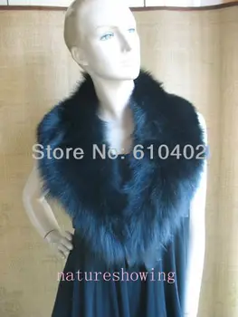 

Christmas gift Real fox fur collar /scarf (size ;90cm*16cm)Shawl/Wrap/Black