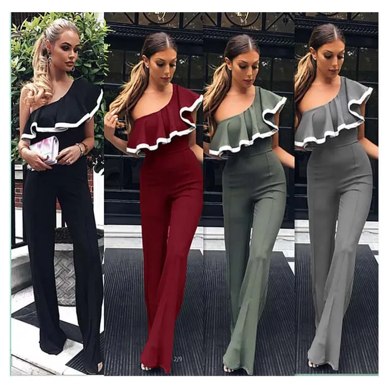 

tank ruffle romper off shoulder bodysuit floral dungarees tjumpsui sexy overalls summer top backless black red clothes women