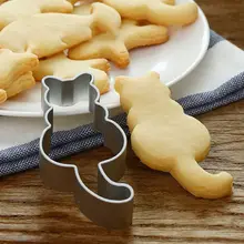 Cake-Decorating-Tools Cookie-Cutter Pastry Aluminium-Mold Cat-Shaped Kitchen Sugarcraft