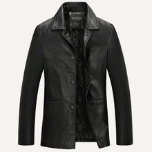 Зимние мужские кожаные куртки новое поступление мягкая PU мужская кожаная куртка в деловом стиле брендовые практичные кожаные куртки C173