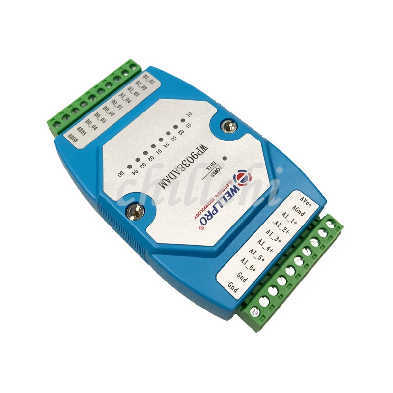 0-20MA/4-20MA аналоговый модуль ввода 6AI/4DI/4DO RS485 modbus связи