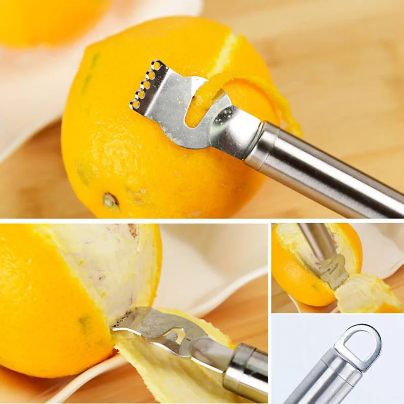 Stainless Steel Fruit Peelers Orange Lemon Zester Grater Stainless