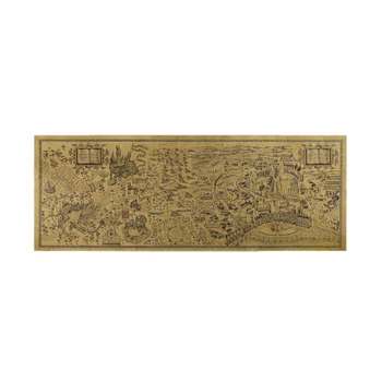 

Size 72x26cm Retro Classical Magic World Map Famous View Kraft Paper Cafe Bar Poster Poster Decorative Painting